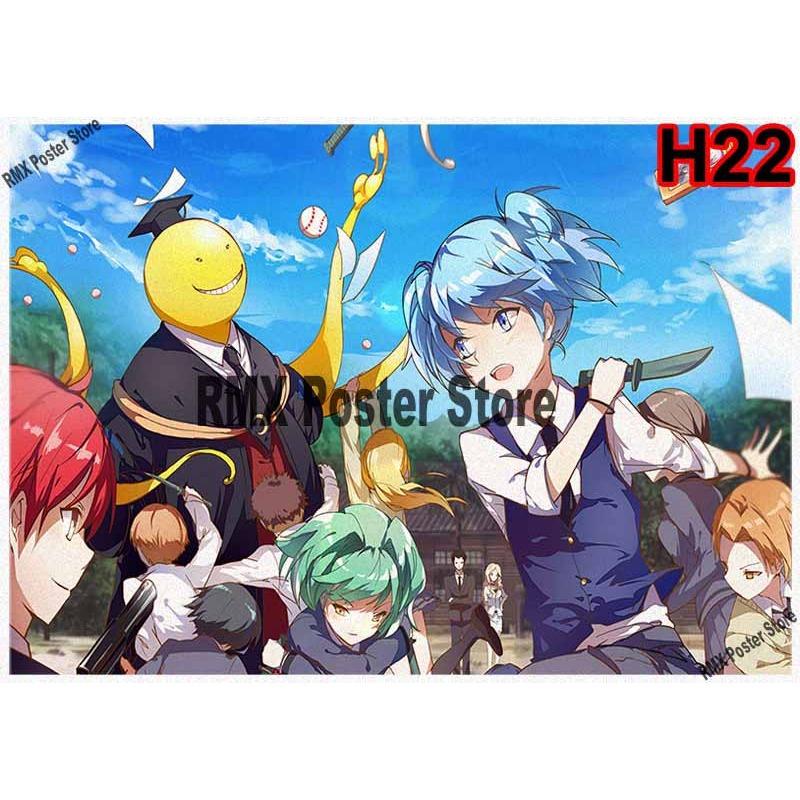 Classic Assassination Classroom Anime Poster White Coated Paper Art Printed Retro Posters Home Room Bar Decor Wall Stickers