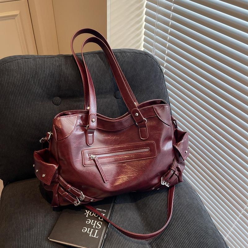 Retro High-end Sense Large-capacity Bag Women 2025 New Simple Tote Bag Versatile Shoulder Commuter Bag Women