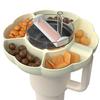 Tumler Snack Bowl Matkvalitet Glatt Ingen lukt Ensfarge Gjenbrukbar Snack Ring 5 Rom Vannkopp Øvre Snack Skuff