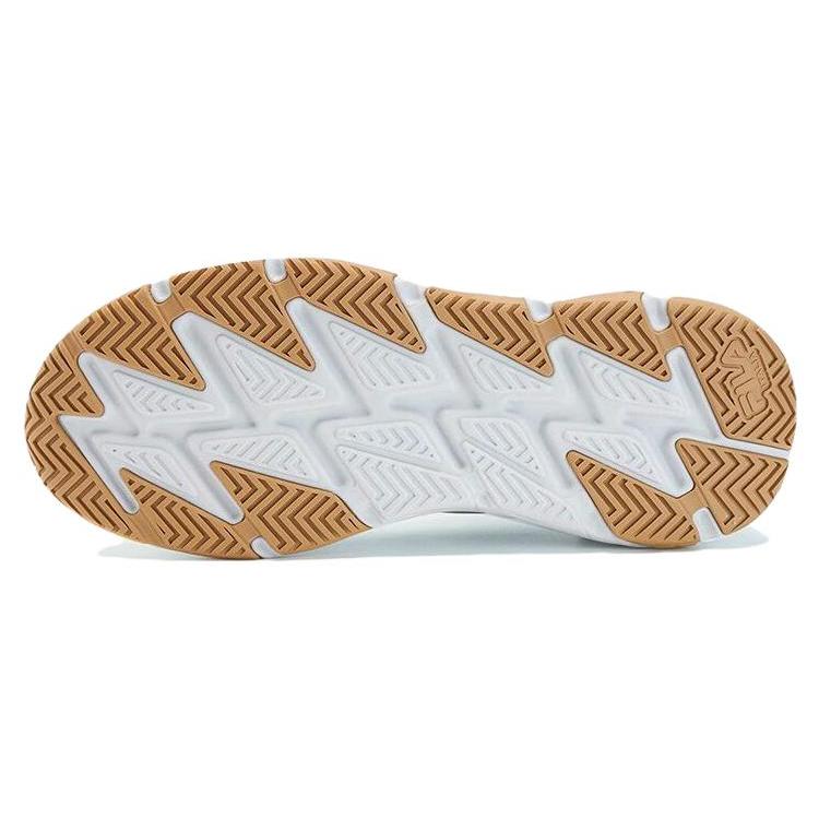 FILA Breathable Textile, Synthetic Leather Low top Running Shoes Men's Brown Green F12M332109FNQ