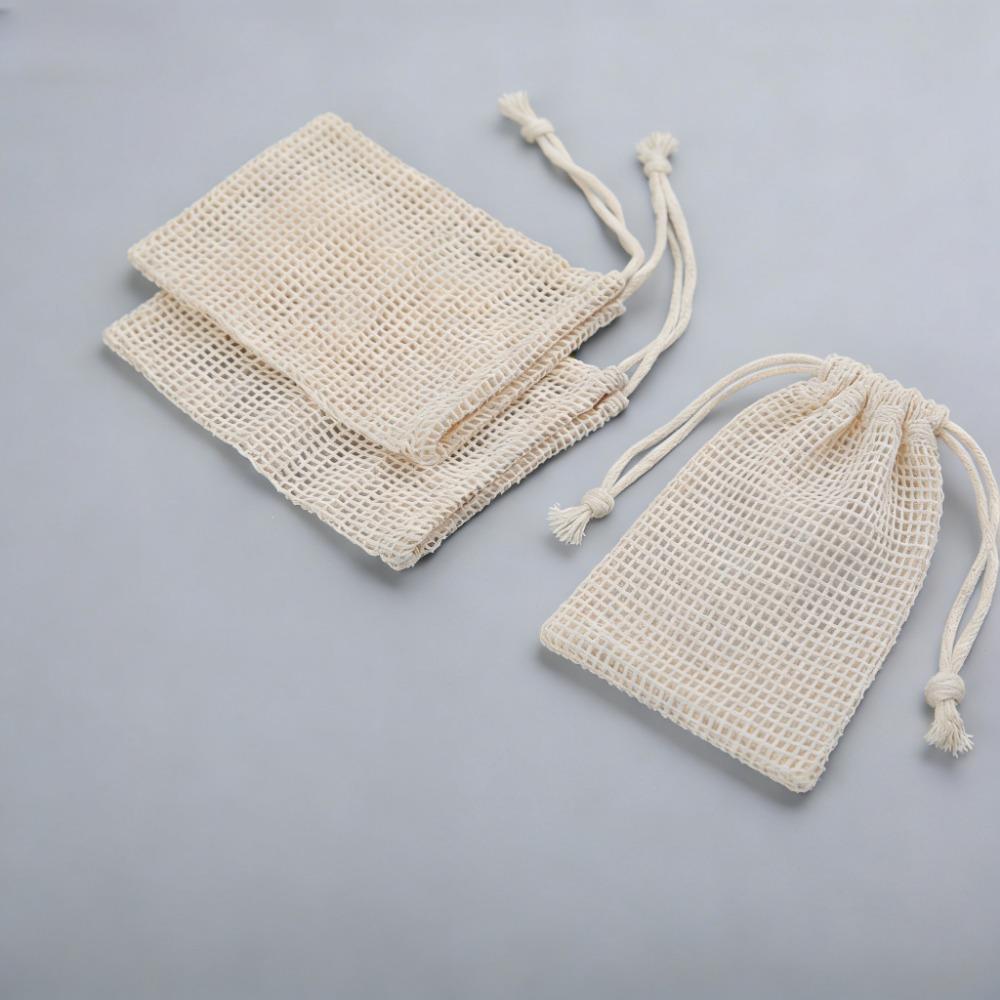 

3Pcs Natural Cotton Soap Saver Bag, Eco-Friendly Handmade Lathering Mesh Soap Pouch for Body Cleansing & Skin Care