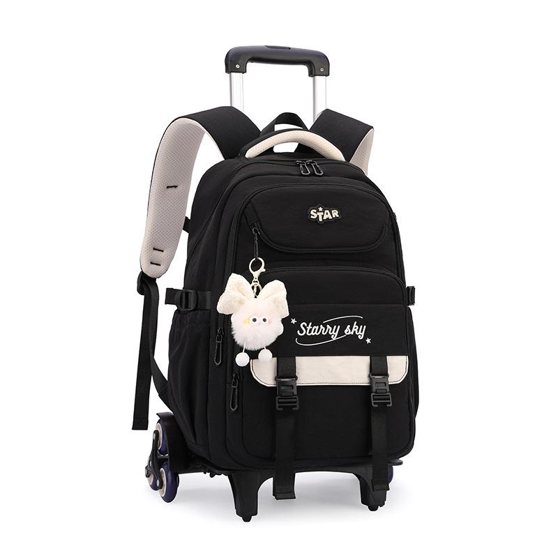 Zaino Trolley Scuola per Bambini con Ruote Zaino Studenti Borsa Libri Borsa Scuola a Rotelle per Bambine Bambini Zaino con Ruote