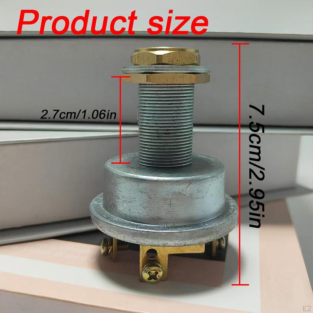 Ignition Switch 3 Position Off on Start Sturdy Easy to Install Metal Key Replacement