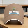 San Marino Flag and Emblem Sporty Baseball Cap  UnisexTeens Print Trucker Hat Fashion Outdoor Sports SunProof Baseball Caps