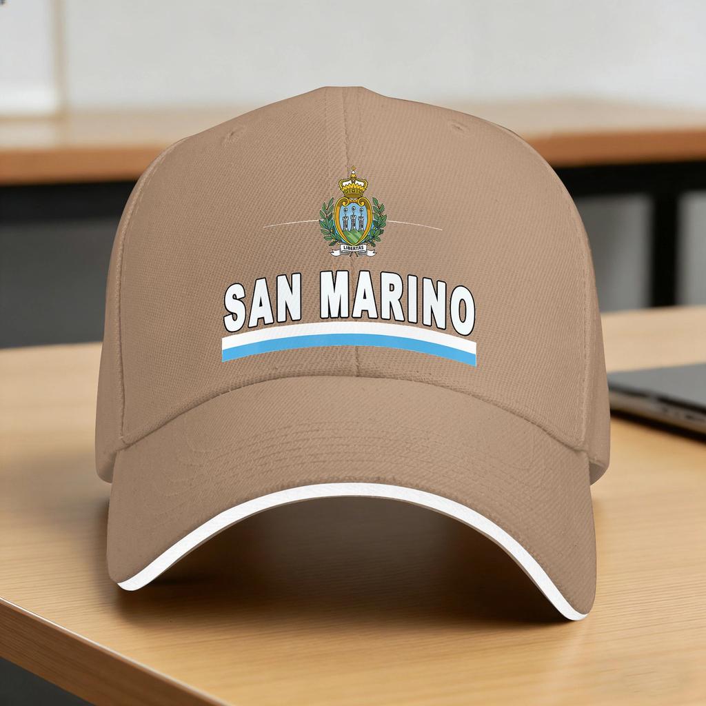 San Marino Flag and Emblem Sporty Baseball Cap  UnisexTeens Print Trucker Hat Fashion Outdoor Sports SunProof Baseball Caps