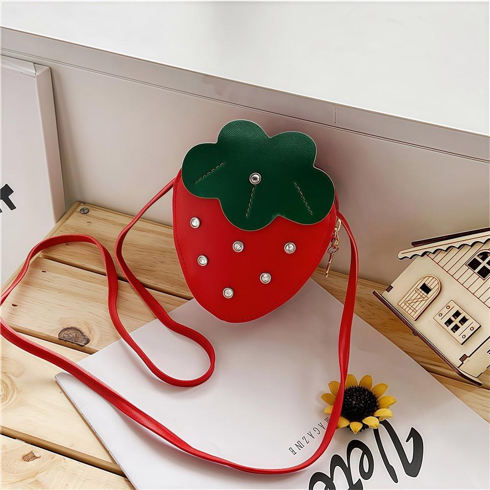 

Strawberry women s crossbody bag, fashionable mini shoulder bag, gifts for girls and teenagers.zwq красный
