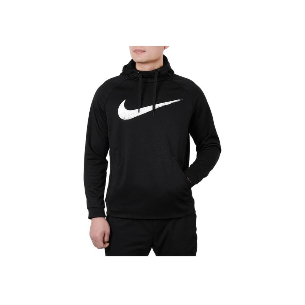 Nike Casual Sport Large Logo Fleece Hoodie Men Tops Black BQ8106-010