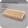 Handmade Pine Wood Leathercraft Tool Rack - 46 or 98 Holes for Punches, Awls, and More