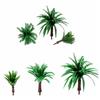 10pcs Artificial Miniature Palm Trees Scenery Layout Model Plastic Tree Train Coconut Rainforest Toys For Ho Train Layout