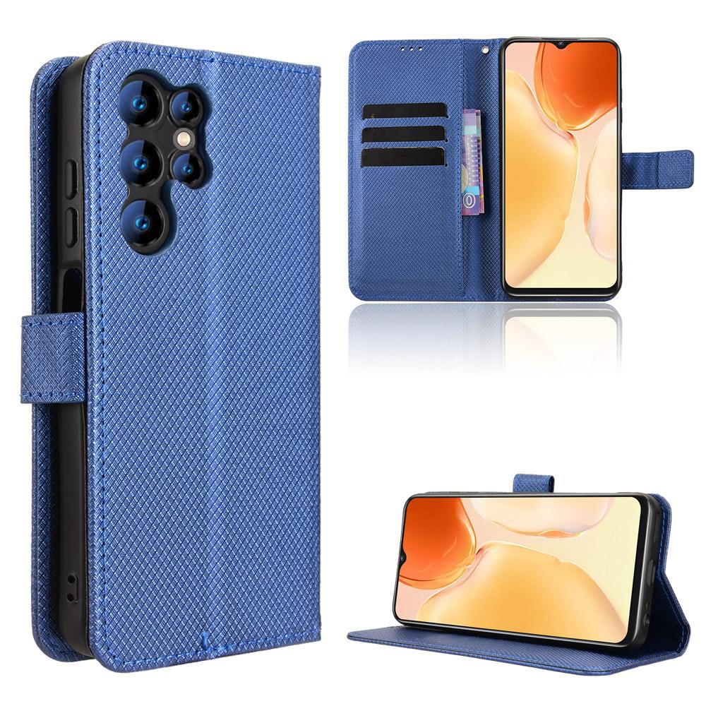 For Oukitel C1 Pro/Oukitel C1 Leather Wallet Case with Strap Diamond Texture Phone Cover