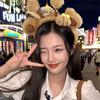 Animal Cartoon Hair Hoop Wash Face Headband Cute Plush Hairband Cute Bee Plush Headband  Ladies