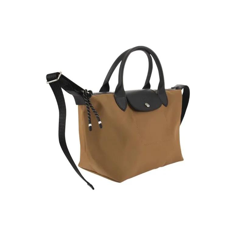 LONGCHAMP Le Pliage Energy Calfskin Dumpling Bag , Shoulder Bag , Crossbody Bag , Handbag Small Women's Caramel Brown (Unisex) Handbags