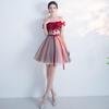 Frauen Pailletten One-Shoulder-Kleid Abend formelle Party Ballkleid Abschlussball Hochzeit Bankett