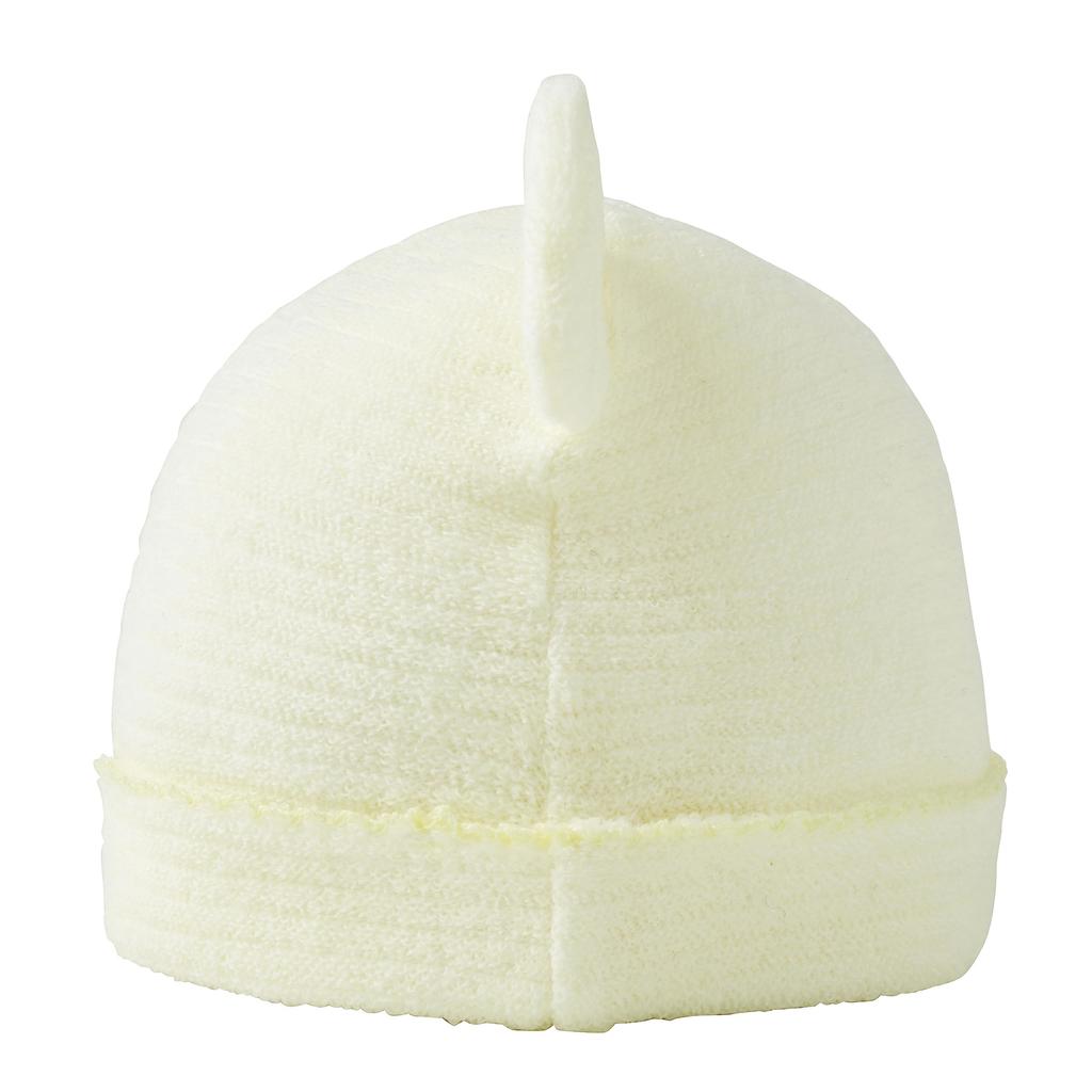 MIKI HOUSE Baby Hoodie Untwisted Made in for Boys and Baby Baby One Size Fits All Hat, Yarn, Japan, Girls, Newborn, Prep, Clothes, (36-40cm), White,