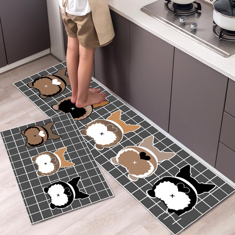 Moda simples estilo nórdico cozinha tapete doméstico longo tira tapete de porta moderna decoração casa 