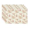 Floral Rose Spring Placemats ,12x18 Inch Seasonal Summer Holiday Pastoral Table Mats for Party Kitchen Dining Decoration