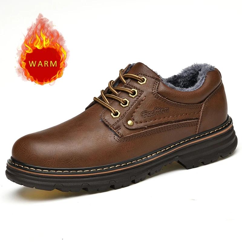Mode Heißverkauf Herren Oxford Schuhe Herbst Winter Handgefertigte Sohlen mit Plüsch Baumwolle Schuhe Herren Business Freizeitschuhe Kostenlose Lieferung
