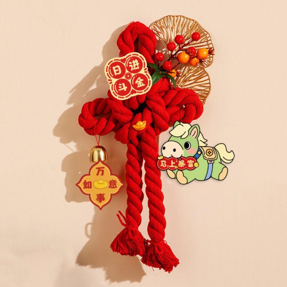 Horse Year Chinese Knot Pendant Cotton New Year Decoration Wall Door Hanging Ornaments  for Home