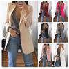 Lapel Women Loose Turndowncollar Long Sleeve Casual Blazer Women Outwear