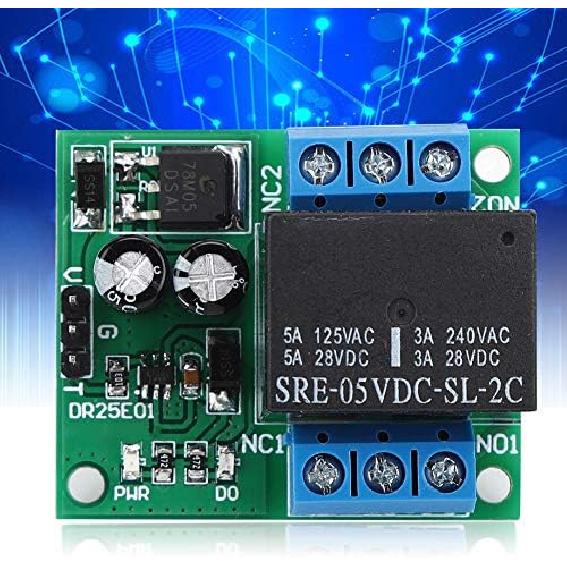 DR25E01 DPDT Relay Module Double Pole Double Throw Self Locking Bistable Relay Module Board (DC 6-24V)
