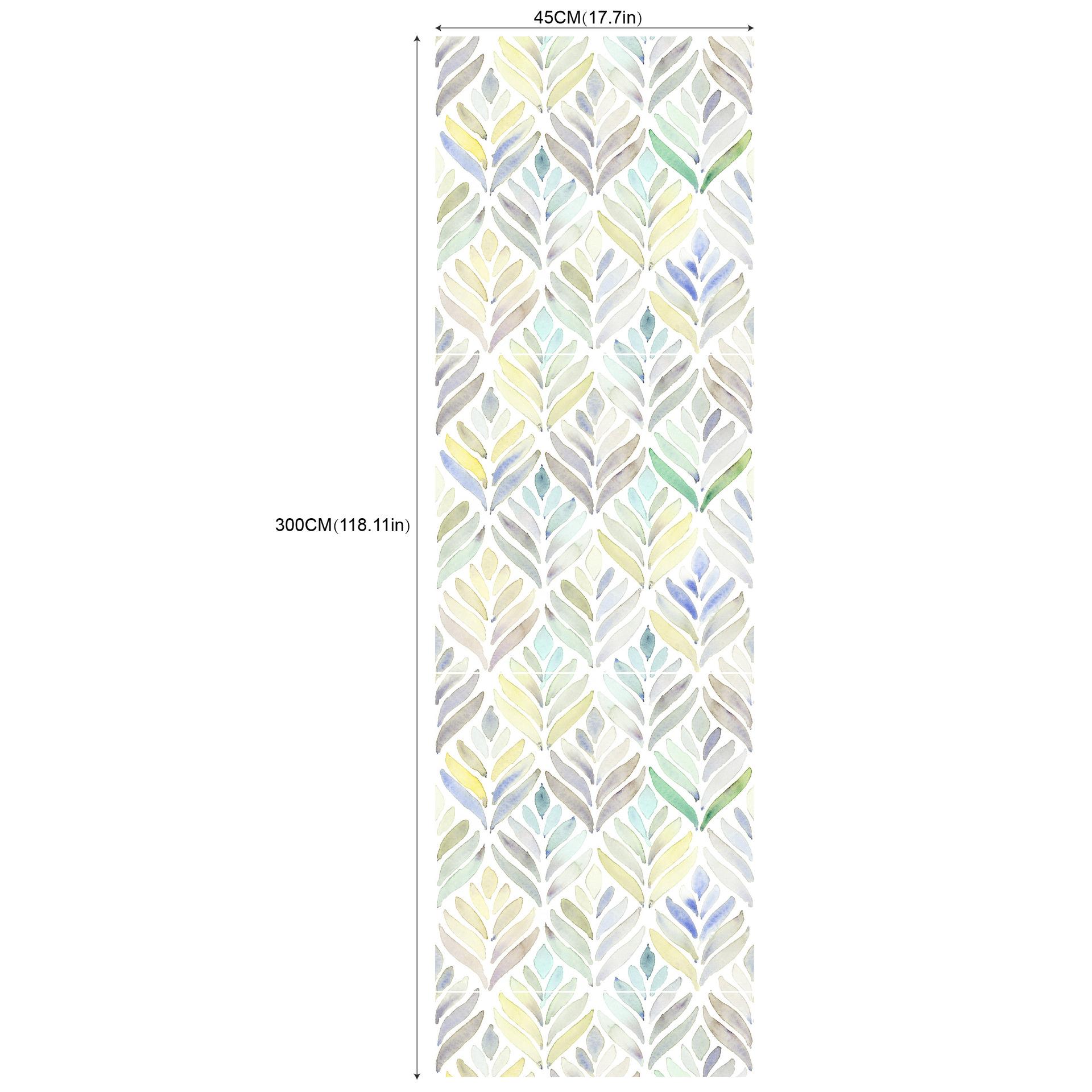 

Новые водонепроницаемые влагостойкие декоративные фоновые настенные самоклеящиеся обои из ПВХ в форме веера, ручная роспись (45см *300см) RW285