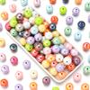 20-200pcs/lot 6-16mm Plated UV Colored Acrylic Ball Beads Loose Spacer Round Bead For DIY Phone Chain Bracelet Jewelry Accessory