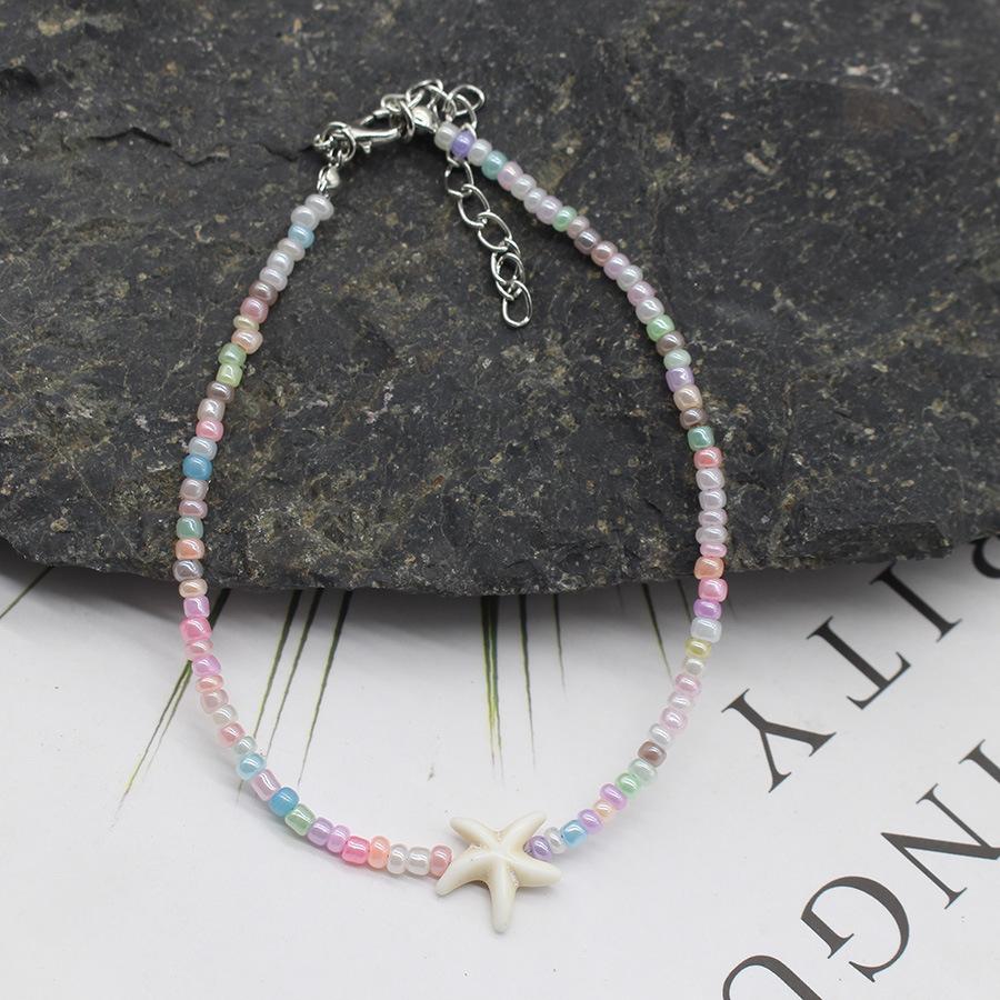 Neuer Strandstil Muschel Halskette Perlen Choker Halsketten für Frauen Handgefertigt Seestern Anhänger Mode Ozean