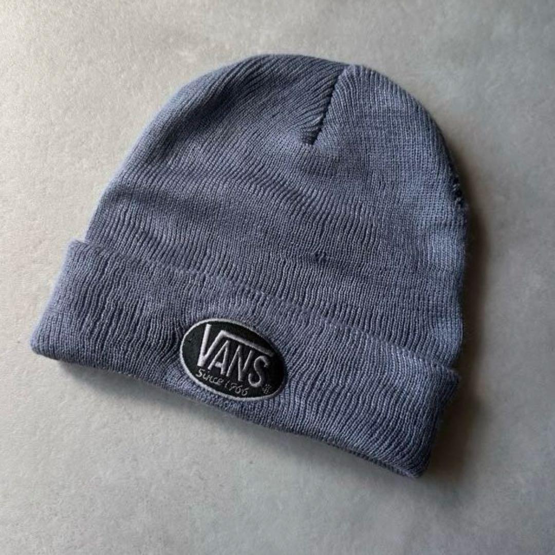 Used 90s old VANS beanie blue gray