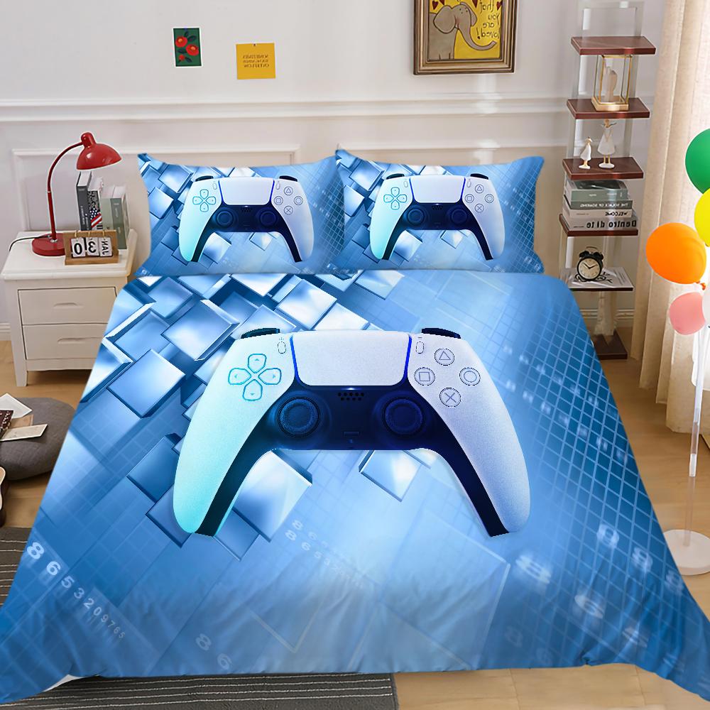 

3D Game Mouse Комплект постільної білизни Дитяча спальня Підодіяльник Наволочка Простирадло/Двоспальне ліжко 2/3 предмета Повнорозмірна прикраса для дому EU Single 135x200cm