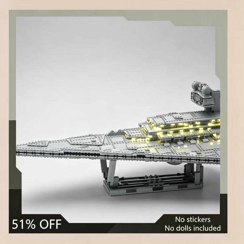 2835PCS Space Battle Destroyer MOC Custom Building Blocks Model DIY Creative Spaceship Assembly Toy Collection Display Gift