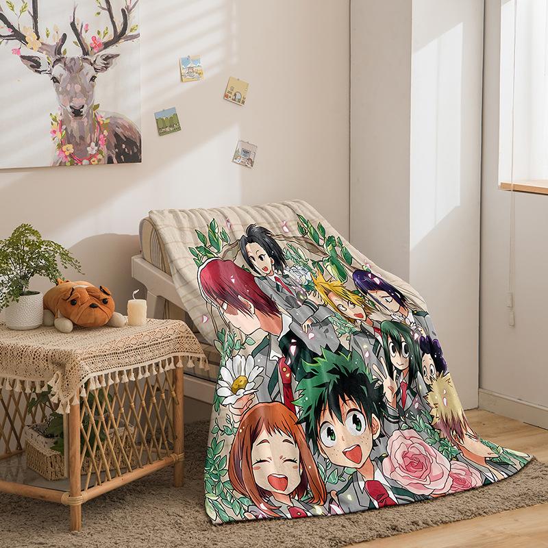 My Hero Series Flannel Blanket 3D Printed Sofa Blanket Thickened Blanket