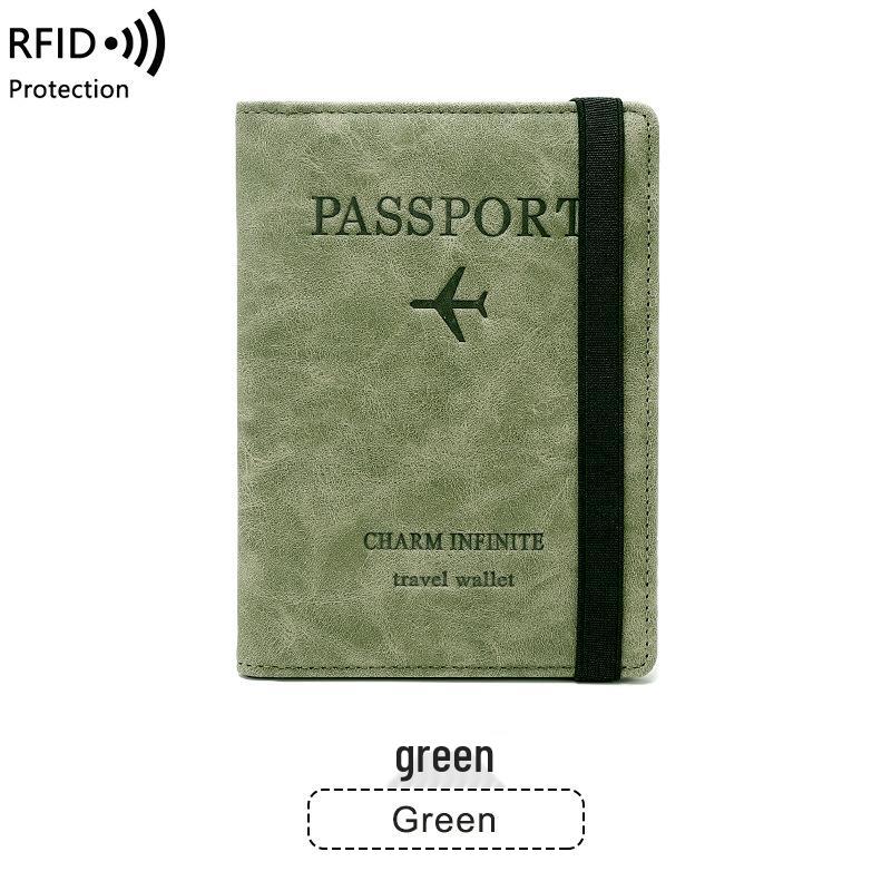 RFID-Blocking PU Leather Passport Holder: Chic, Multifunctional Travel Document Case