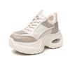 European station platform dad shoes women's 2025 autumn new fashion polished breathable mesh heightening sports and leisure shoes
