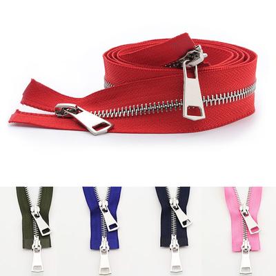 1PC DIY Sewing Jacket Metal Zipper Open Ended Double Slider Long Zip Garment Accessories