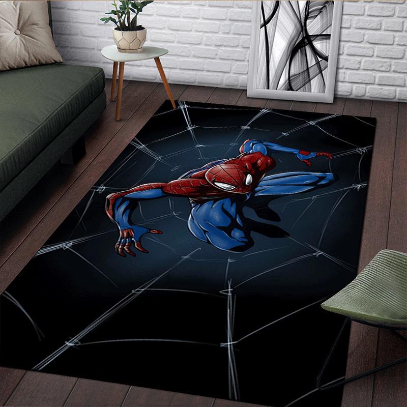 1pc Spider-Man Pattern Area Rug Soft Flannel Floor Mat for Living Room,Office,Bedroom and Carpet,Sofa Coffee Table Floor Mat