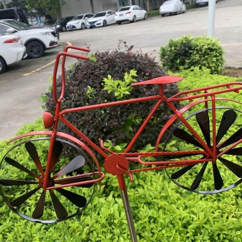 Decoración de Jardín de Bicicleta, Veleta de Viento Metálica de Bicicleta, Decoración de Jardín Exterior Vintage, para Césped al Aire Libre, Esculturas de Arte en Hierro, Estatuas, Decoraciones