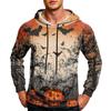 Men's Casual Loose Fit Hoodie with Pocket , Drawstring and Printed Design