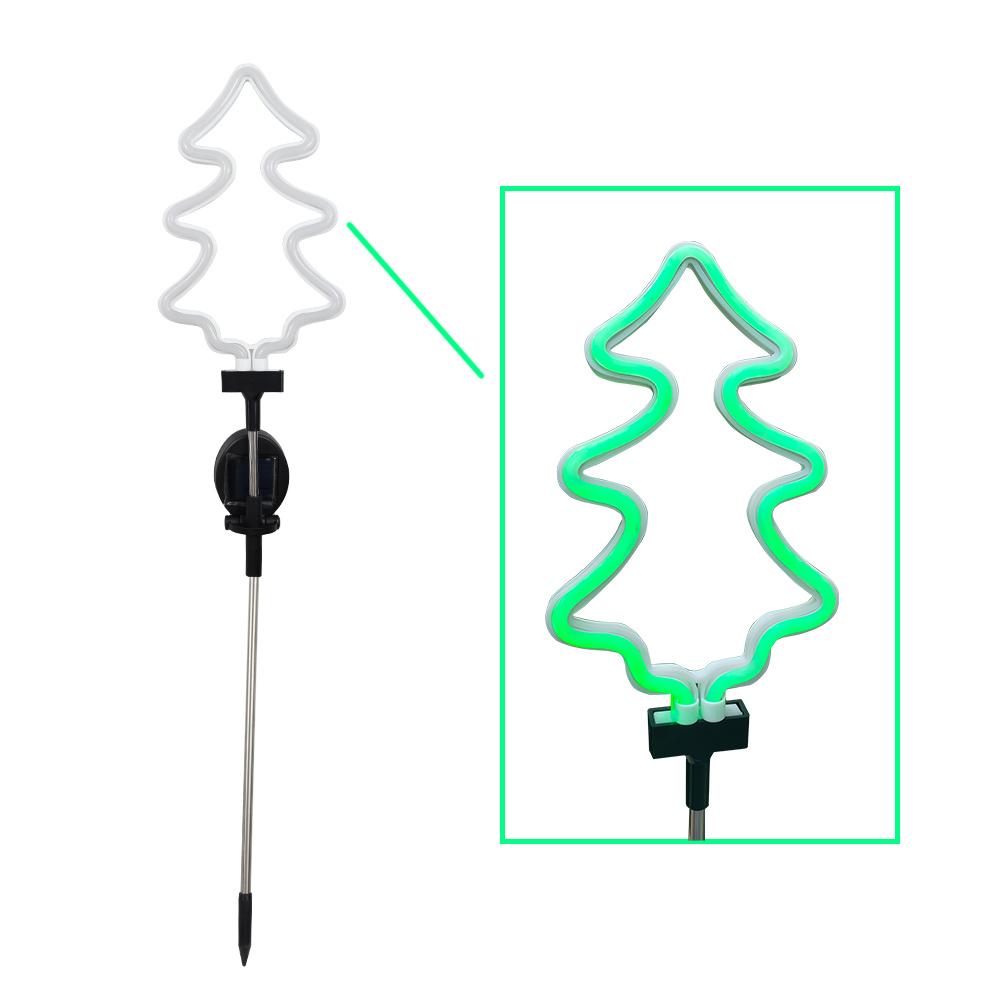 

Неоновый солнечный садовый светильник Водонепроницаемый ландшафтный светильник для двора Рождественская елка Фламинго Неоновые огни Принадлежности для декора рождественской вечеринки