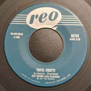 

7inch Record PAT BOONE - Tutti Frutti / I ll Be Home 8078X Reo 1956 Canada Rock Used