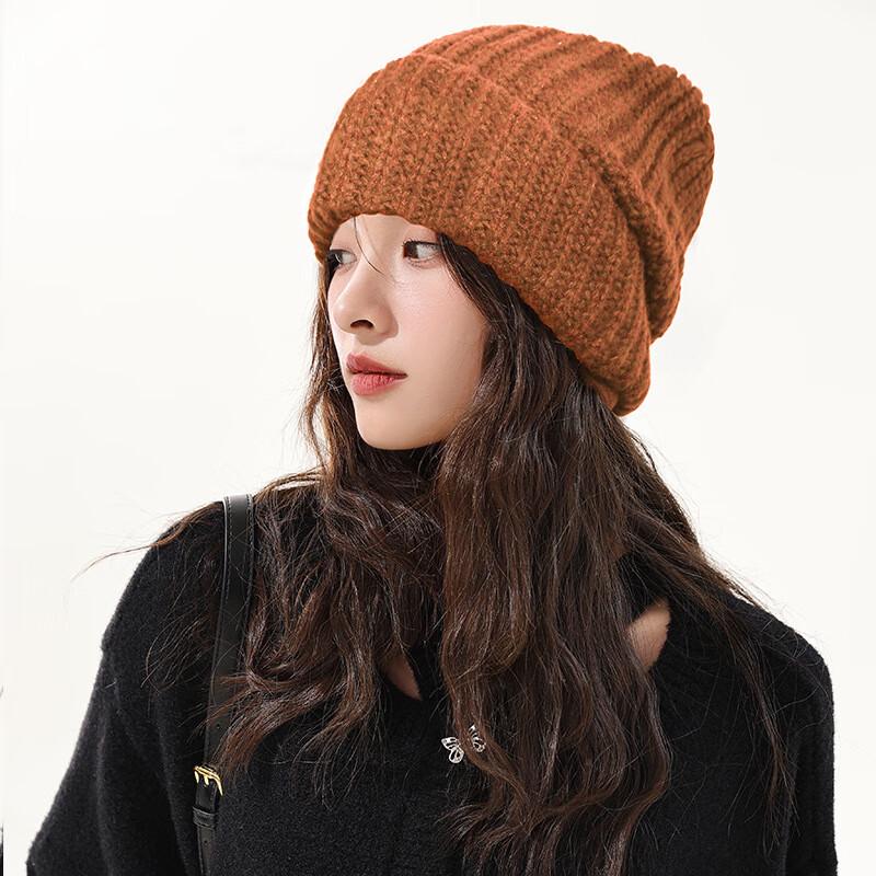 

Женская зимняя однотонная вязаная шапка ZHENYUEQI One Size