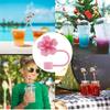 Cup Straw Covers Begonia Flower Straw Cover Silicone Straw Tips Lids Floral Shape Dustproof Straw Stoppers Cup Accessories