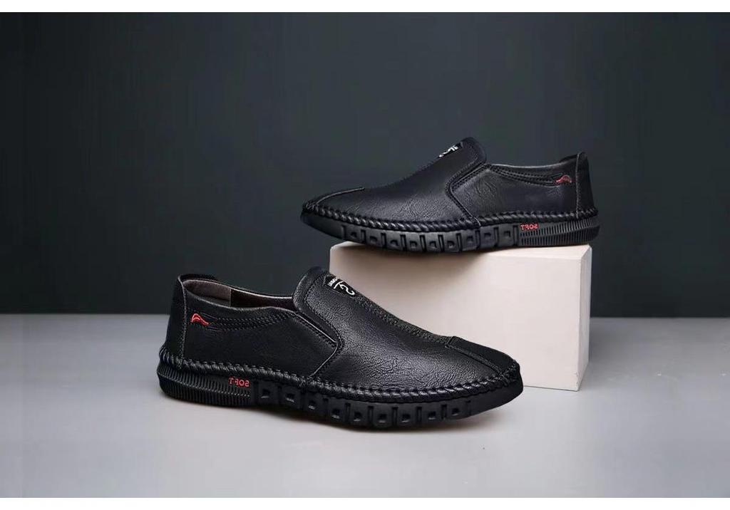 2026 Spring Men's Casual Leather Shoes: Trendy, Versatile, Low Heel Fashion for Any Occasion