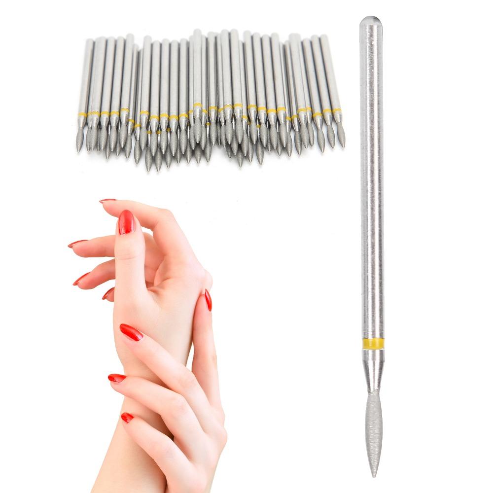 50pcs Replacement Head Nail Drill Bits Cylinder Shape Nail Drill Bit Set  For Nails