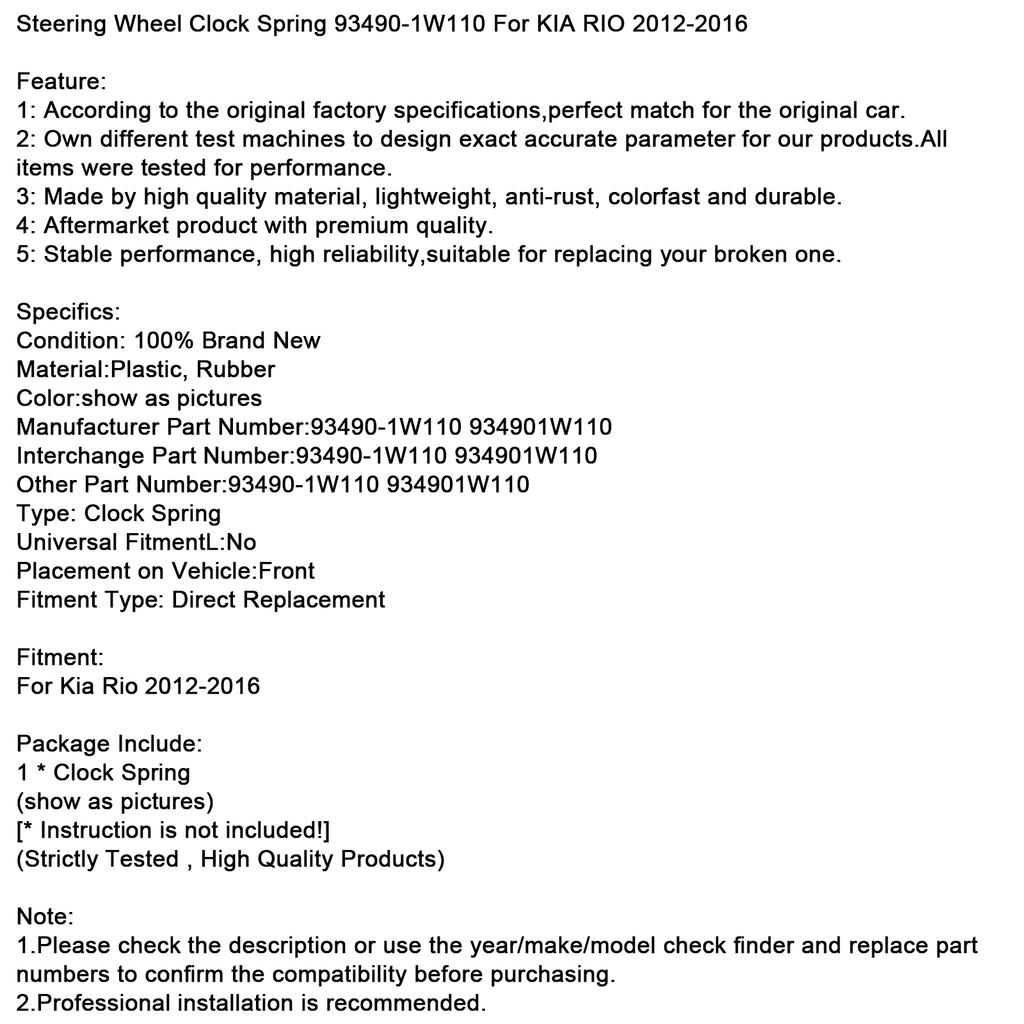 Spirálový vodič volantu 93490-1W110 Pro KIA RIO 2012-2016