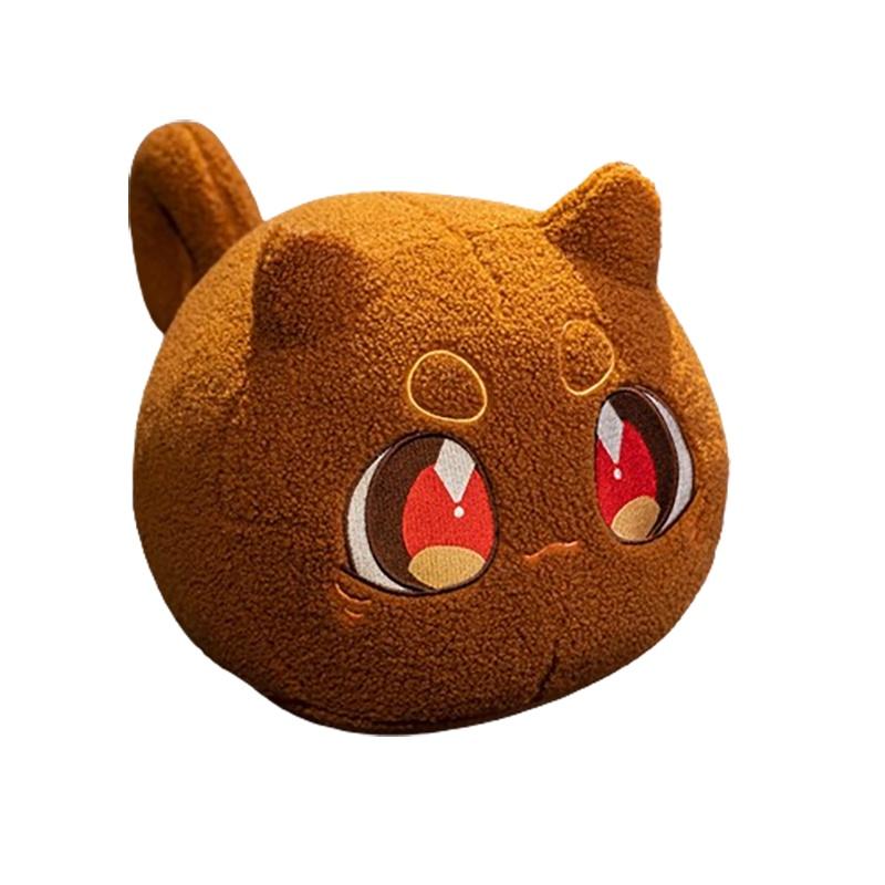 

Adorable Big Eye Cat Plush Toy Pillow With Soft Pp Cotton For Ultimate Comfort 12cm/4.72in коричневый