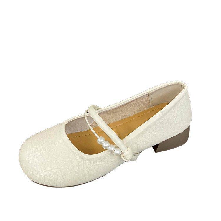 

Модные и удобные женские туфли-лодочки на весну и осень с неглубокой горловиной и мягким жемчугом 35