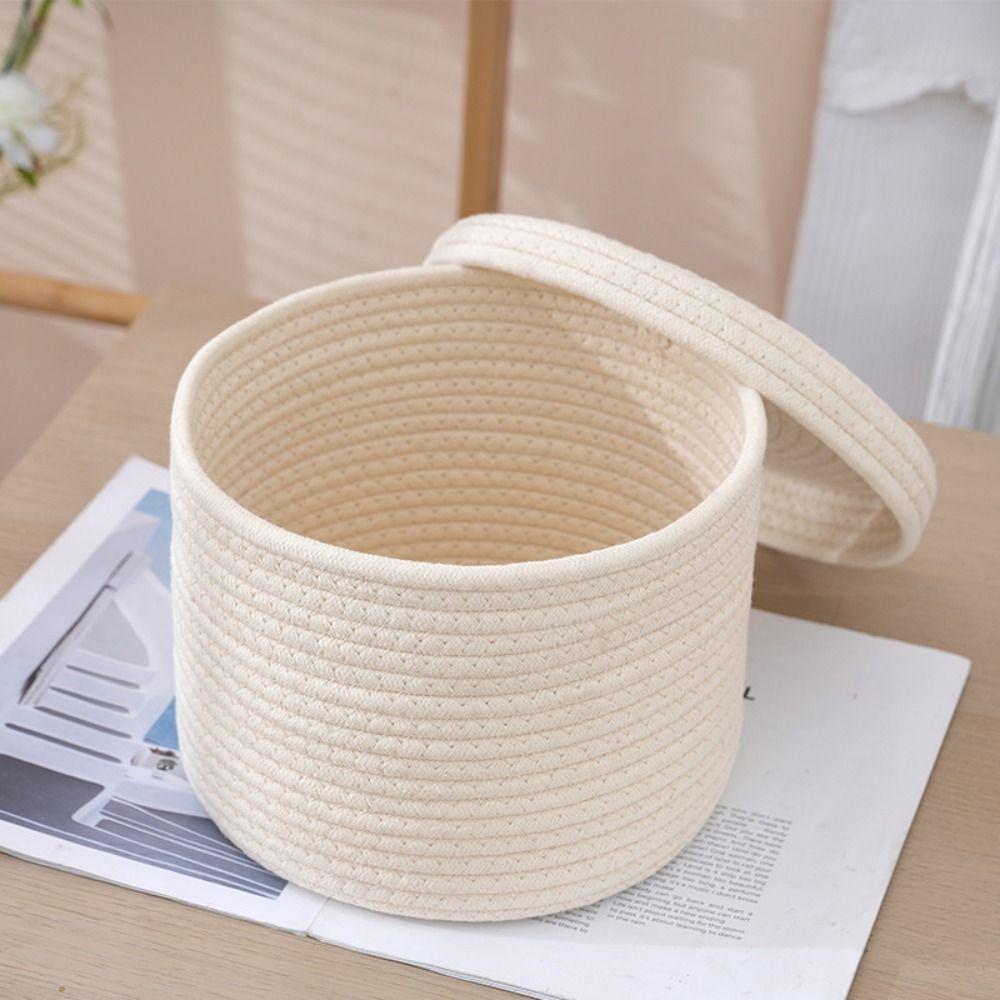 Large Capacity Storage Basket Dustproof Storage Container Cotton Thread Basket  Office Supplies