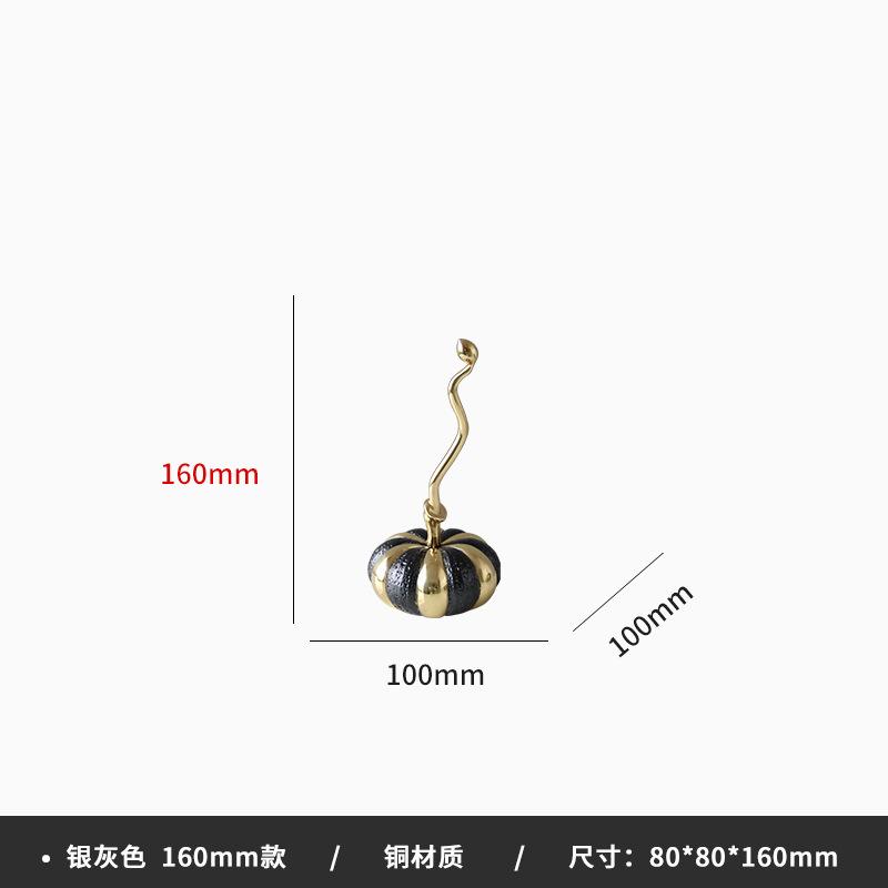 

Metal Handicrafts Simulated Pumpkin Statue Abstract Pumpkin Seedlings Creative Brass Ornaments Metal Figurine Home Decoration