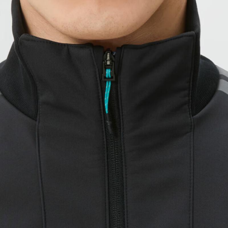 adidas Men's Woven Windbreaker Stand Collar Jacket Black KR0932