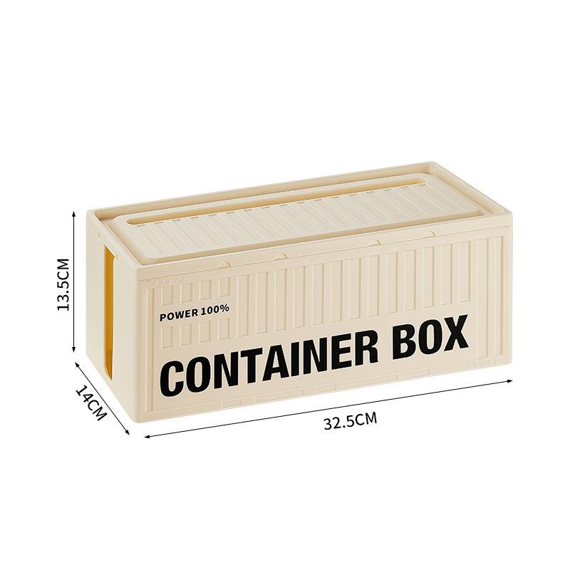 Unique Container Desktop Power Strip Storage Box Dustproof Socket Storage Box Home Wire Case Wire Management Cable Organizer